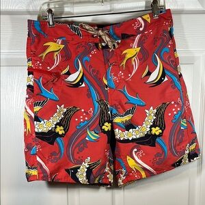 Like New Patagonia Men’s 33 34 Nylon Board SHORTS Swim Beach Fish Surf